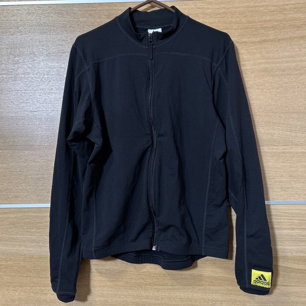 Adidas Equipment Women's Sz Large Black Track Jacket Training Full Zip Active